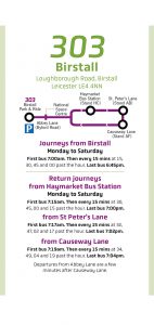 303 Bus Route Timetable Birstall Park & Ride - Service 303 > Choose How You Move