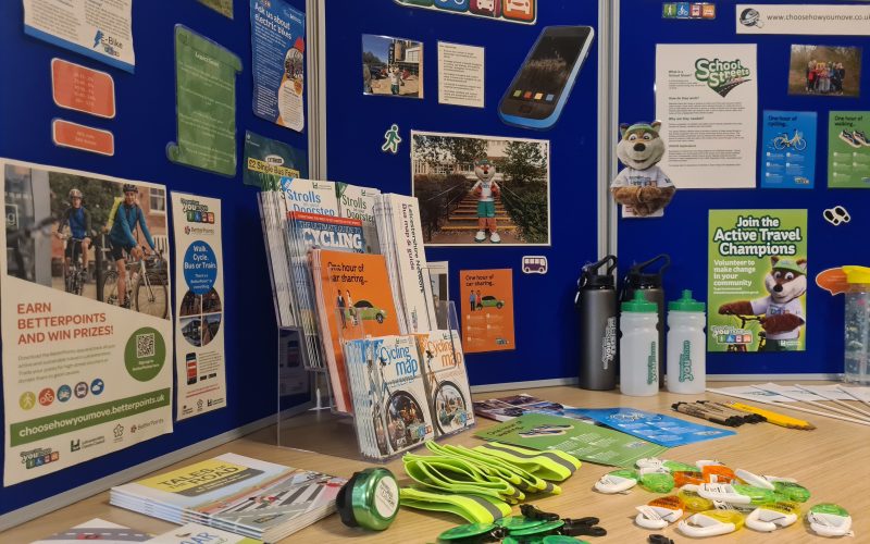 Choose How You Move stall display board for communities and community roadshows