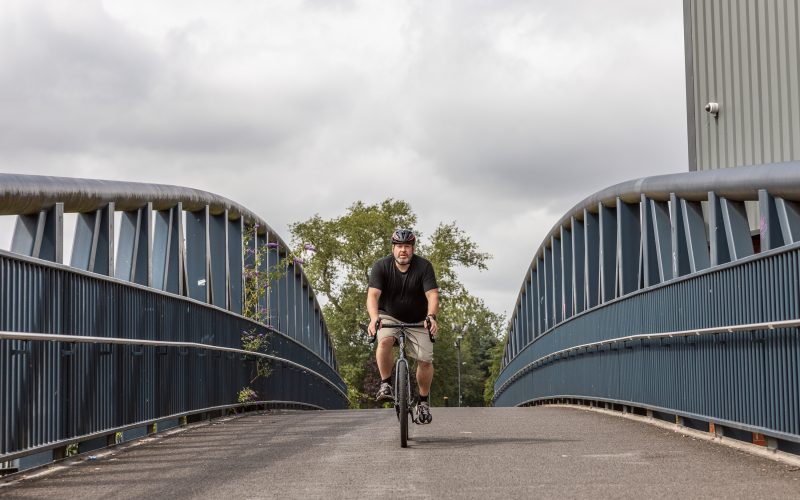 Walking and cycling route in Leicester.