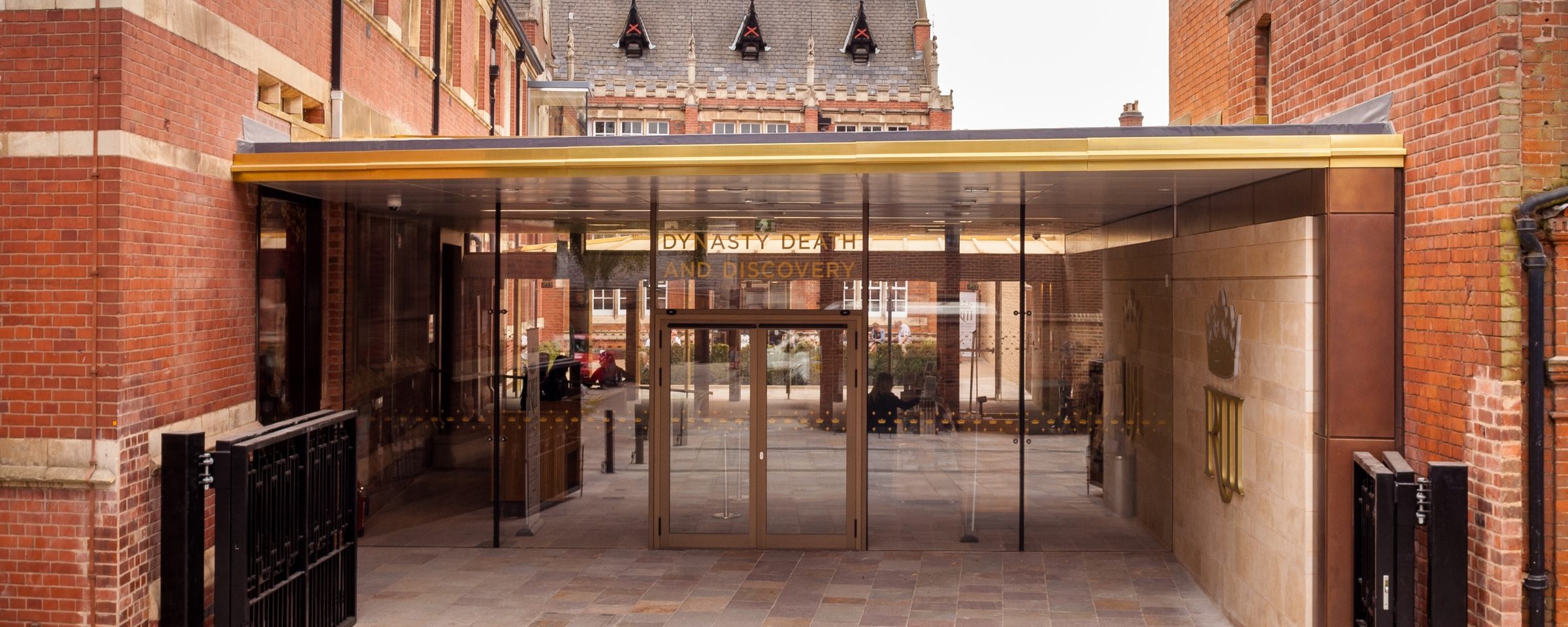 Entrance to the King Richard III Visitor Centre in Leicester.