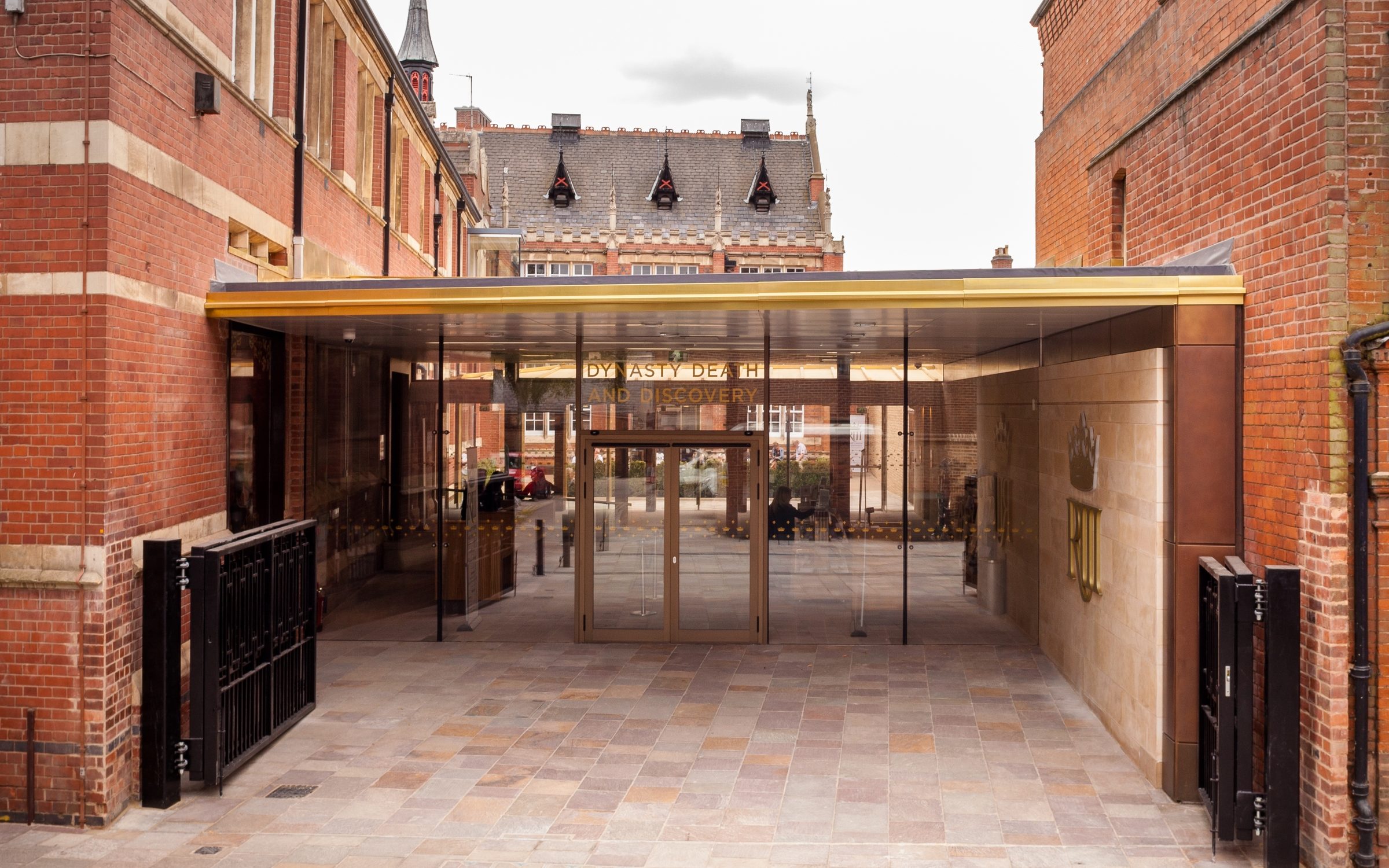 Entrance to the King Richard III Visitor Centre in Leicester.