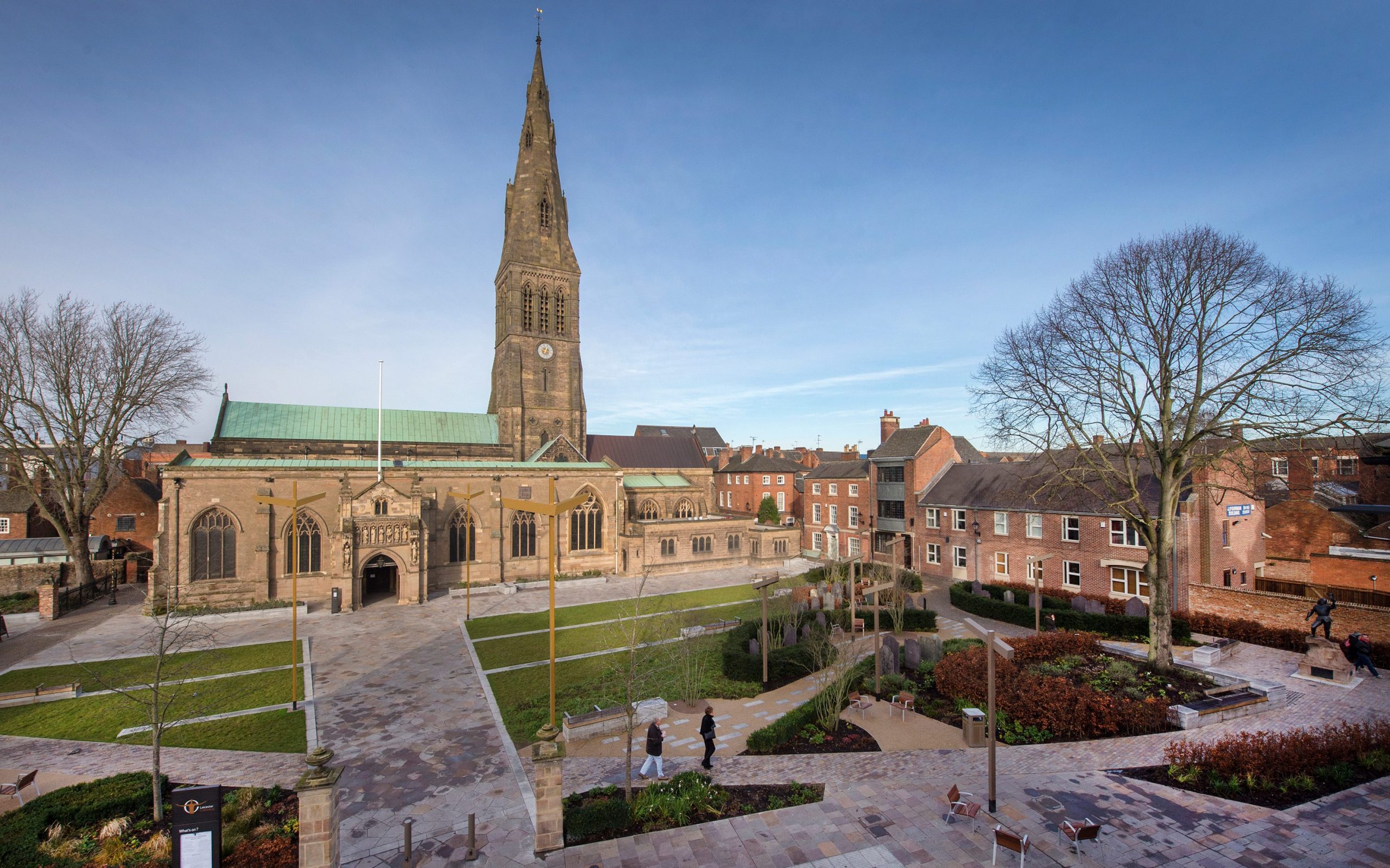 View of Cathedral Gardens in Leicester.