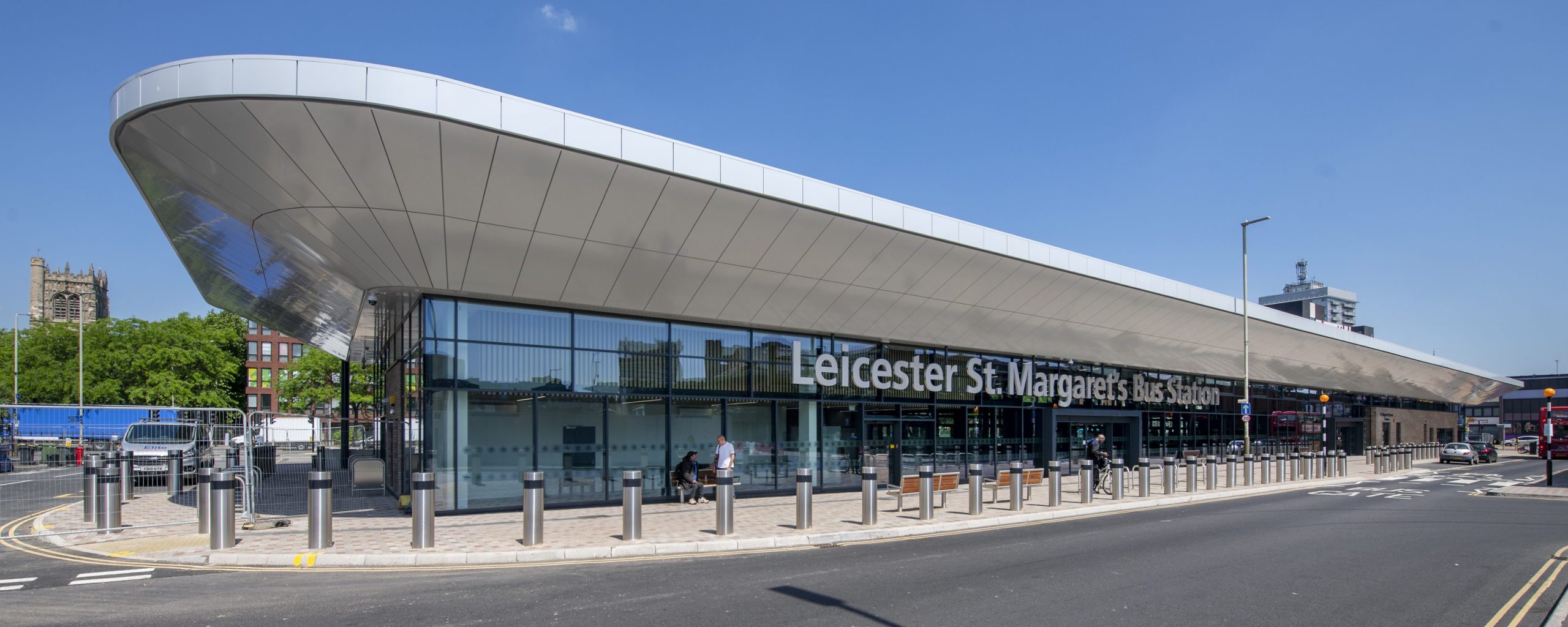 The front of St Margaret's Bus Station, Leicester.