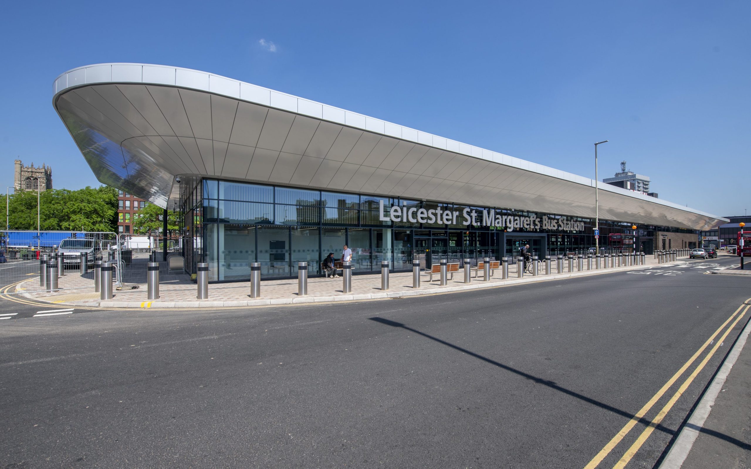 The front of St Margaret's Bus Station, Leicester.