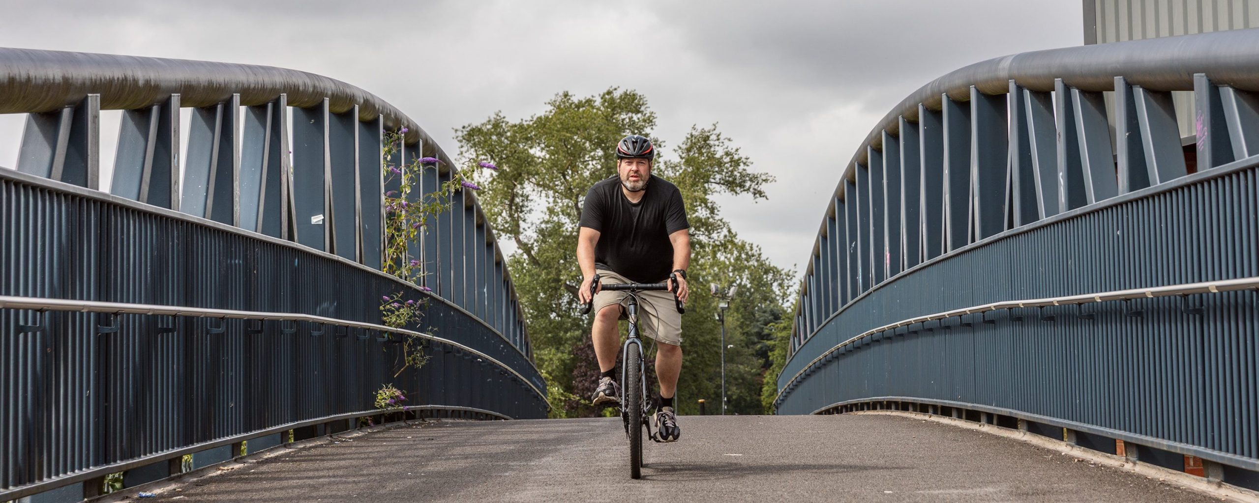 Walking and cycling route in Leicester.