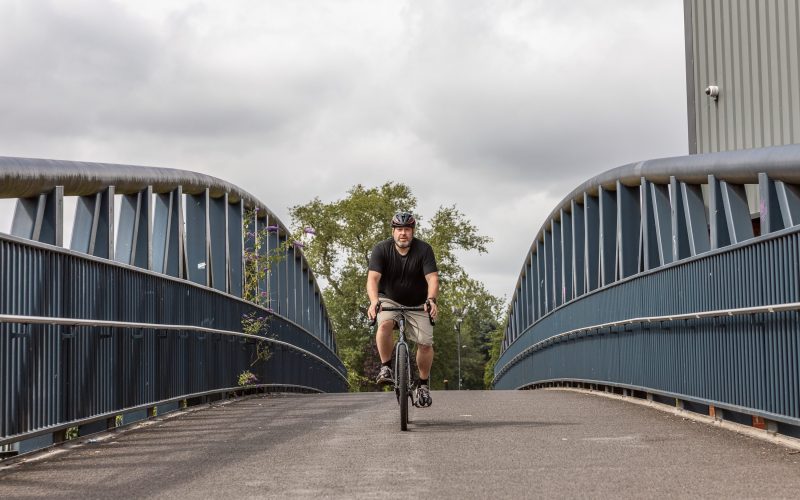 Walking and cycling route in Leicester.